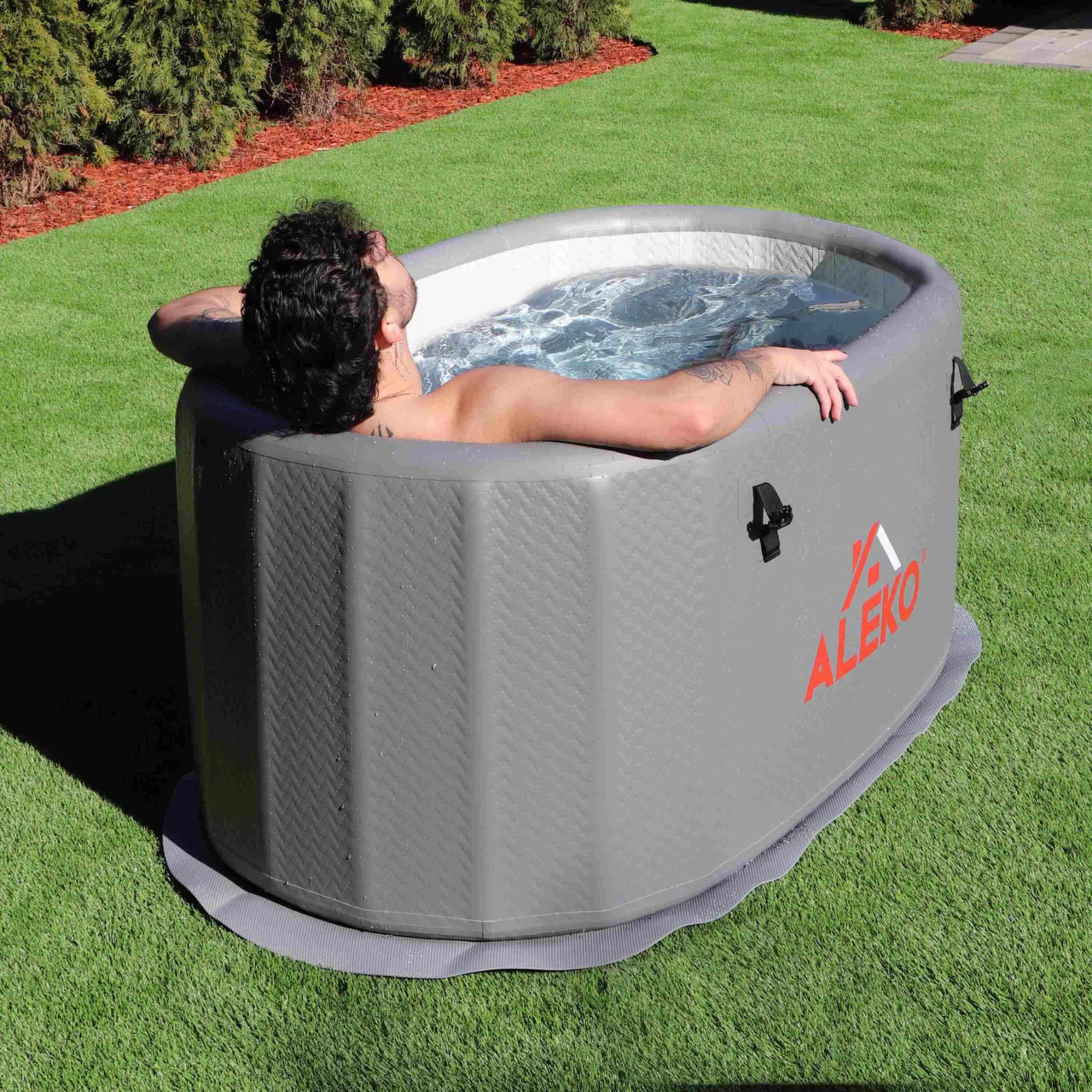 Inflatable Cold Plunge with Locking Lid and Carry Bag | Aleko