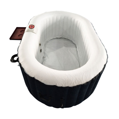 Oval Inflatable Jetted Hot Tub with Drink Tray and Cover | Aleko