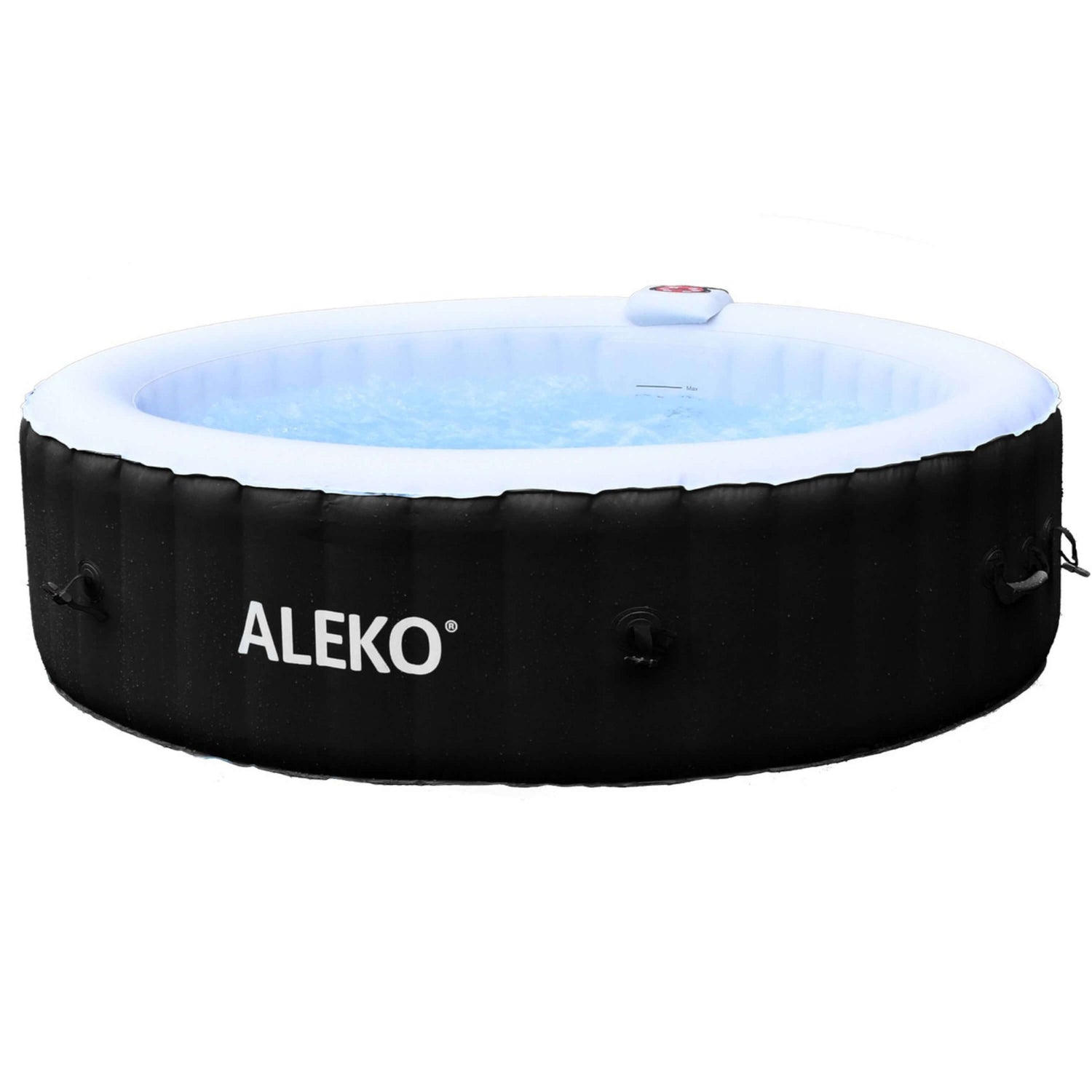 Round Inflatable Jetted Hot Tub with Cover | Aleko