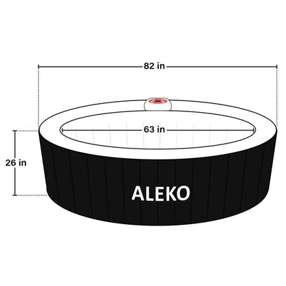 Round Inflatable Jetted Hot Tub with Cover | Aleko