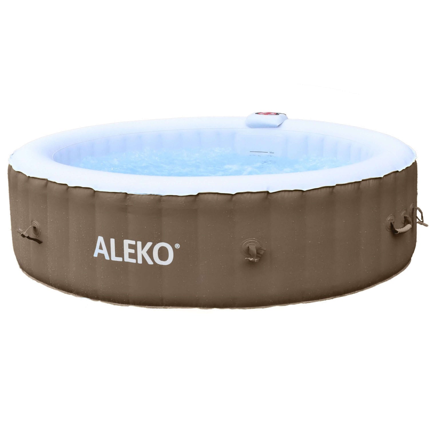 Round Inflatable Jetted Hot Tub with Cover | Aleko