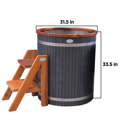 Outdoor Wooden Ice Bath Cold Plunge Tub | Aleko