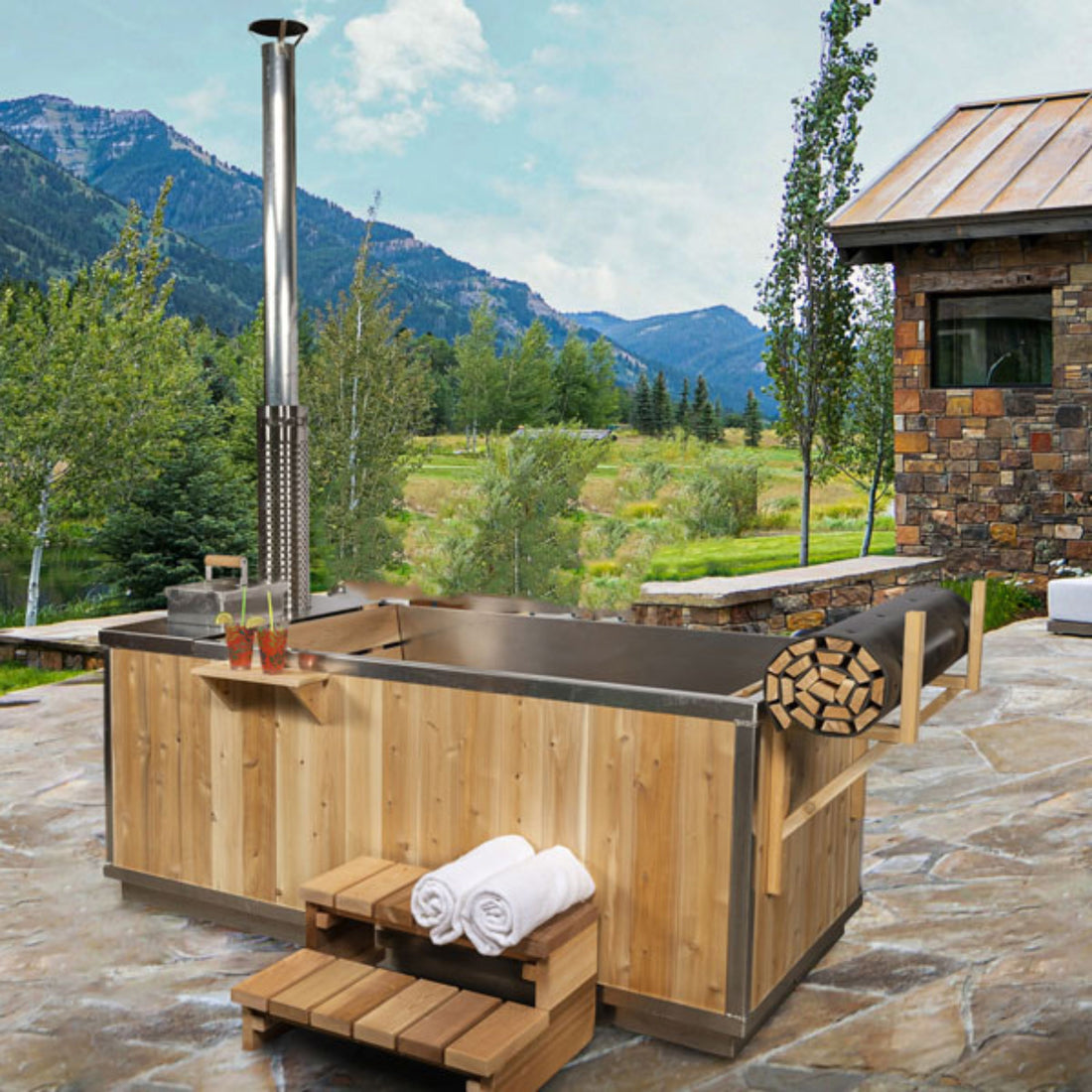 The Starlight Wood Burning Hot Tub | Canadian Timber